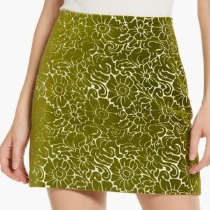 & Other Stories Olive Floral Mini Skirt